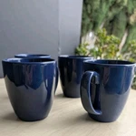 Corelle Livingware Stoneware Coffee Mug Set 4 Cobolt Navy Blue Cup 11 Oz. Fixed Price $14.00.