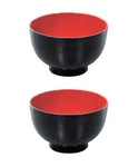 Japanbargain 1897, Rice Bowls Japanese Plastic Lacquered Miso Soup Black. Fixed Price $22.99.
