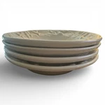 Williams Sonoma White Pasta Bowls Embossed Rim Set Of 4 Portugal 9.5IN. Fixed Price $49.99.