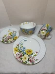 Vtg Katie Alice English Garden 2546896 Set Dinner Plate, Salad Bowl & Mug. Fixed Price $42.88.