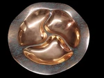 Nambe Copper Canyon Divided Serving Bowl MT0146 Lisa Smith 2009 12 Inches Wide. Fixed Price $60.00.