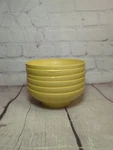Set Of Vtg Tupperware Cereal Salad Bowls, Yellow Harvest Gold 890-36 6" Across. Fixed Price $11.00.