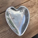 Nambe 8.5 In Heart Shaped Silver Bowl : 118B. Fixed Price $16.00.