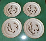 Set Of 4 Vintage Family Table Dinner Plates 10.75" Early Wheat SM-7527 Nos. Fixed Price $49.99.