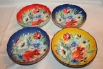 Pioneer Woman Floral Melody Polka Dots 7.5" Soup Pasta Salad Bowls Set Of 4. Fixed Price $39.96.