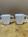 Pampered Chef Simple Additions Set 2 Oversized Coffee Cups Mugs White #1976 *. Fixed Price $14.00.