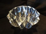 Vintage Tiara Carlisle Acrylic Lucite Faceted Fluted Bowl Vase 7.5" Heavy Mcm. Fixed Price $46.00.
