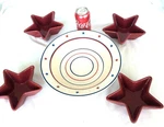 5 Pc American Starburst Pasta Bowl 4 Paprika Dishes Longaberger. Fixed Price $189.95.