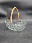 Toscany Essentials Country Harvest Glass Fruit Basket /bowl With Rattan Handle. Fixed Price $17.95.