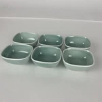 6 Alessi For Delta Light Teal Green Asian Style Ramekin Bowl 3" 2.75 X1.25". Fixed Price $19.99.