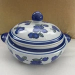 April Cornell Blueberry Ceramic Covered Serving Dish/casserole. Fixed Price $47.00.