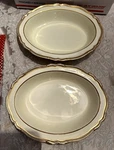 Tiffany & Spode Copeland Sheffield Cream Y816 Gold Trim Set 2 Serving Bowls. Fixed Price $71.99.