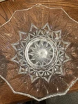 8 Crystal Salad Bowl, Anchor Hocking Prescut Clear Glass, Star Pattern, GB03. Fixed Price $19.48.