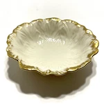 Vintage Lenox Porcelain Cabbage Ware Round 6 1/2" Bowl Gold 24K Trim Made Usa. Fixed Price $17.95.