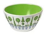 Merritt - Melamine Round Dipping Bowl Tropiary Trellis 5.5". Fixed Price $13.00.