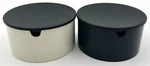 Erik Magnussen Design Vintage Stelton Sugar Bowl Containers Black White Denmark. Fixed Price $29.95.