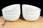 Mikasa Swirl White Ribbed Bone China Cereal Or Soup Bowls 6". Fixed Price $42.00.