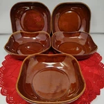 5X Glazed Square Hall Bowl 1211 Usa Brown. Fixed Price $24.98.