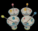 Temp-tations Egg Hunt Bowls & Spoons Set Of (4) Parfait Ice Cream Dessert Dishes. Fixed Price $24.00.