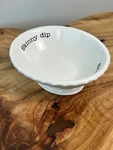 Mud Pie Skinny Dip Bowl White Ceramic 6 Funny Pedestal Serving Dish. Fixed Price $18.99.