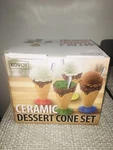 Kovot Ceramic Dessert & Ice Cream Set 4 Waffle Spoons New. Fixed Price $36.99.