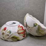 222 Fifth Bella Donna White Floral Ruffle Edged Porcelain Cereal /soup Bowl Read. Fixed Price $19.99.