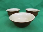 Vintage Hall Pottery Bowl Set #392 & #476 Brown Restaurant Ware No Lids. Fixed Price $49.95.