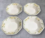 Mcm Nikko Dogwood 6 3/4 Coupe Cereal Bowl Flowers Octagon Green Yellow Ribbed. Fixed Price $22.00.