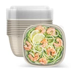 Prep 1-COMPARTMENT Bowls With Custom Fit Lids Reusable, Microwaveable, Du.... Fixed Price $21.59.