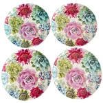New Better Homes & Gardens 10.5 Floral Melamine Dinner Plates Set Of 4. Fixed Price $19.95.