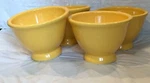 Set Of 4 Bia Citrus Yellow Footed Dessert Or Ice Cream Bowls 5" X 3 1/2" New. Fixed Price $22.50.