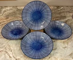 Godinger Gatherings Blue Line Soup Bowls 7.75 Inch Porcelain. Set Of 4. New.. Fixed Price $48.99.
