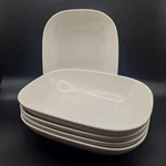 5 Bowls Alessi For Delta Airlines Extra Large White Ceramic 8" 6" First Class. Fixed Price $33.84.