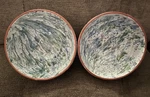 Two Beautiful Glazed Pottery Soup / Cereal Bowls. Fixed Price $18.00.