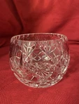 Badash Heavy Cut Crystal Bowl Poland Fan & Diamond Pattern Candy/flowers. Fixed Price $24.00.