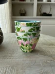 Anthropologie X Bridgette Thornton Floral Melamine Snack Bowls (4) Nwot Ob. Fixed Price $42.50.