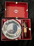 Arthur Court Olive Oil Dipping Set Stopper & (4 1/4") Dishes (10-2248). Fixed Price $30.00.