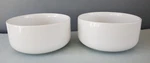 White Threshold Cereal 5/8" Modern Style Set Of 2 Bowls Made Indonesia. Fixed Price $19.00.
