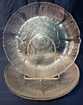Cardinal Int'l Arcoroc Clear Fleur Dessert/salad Plates 7 1/2" - 4 Per Set. Fixed Price $16.00.