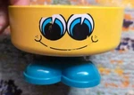 Deka Plastic Kids Footsie Tootsie Smiley Face Bowl Yellow Usa Vintage. Fixed Price $37.60.