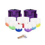 6-12INCH Color Lotus 432HZ Quartz Crystal Singing Bowls Set Of 7, For Healing.... Fixed Price $417.25.