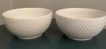 Pfaltzgraff Winston White Soup Cereal Bowls 6" Zig Zag Pattern Set Of (2). Fixed Price $12.00.