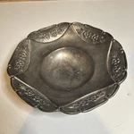 Ornate Metal Footed Candy Dish Flowers Scalloped 7 Studio Silversmith. Fixed Price $10.00.