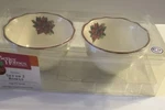 Better Homes And Gardens Poinsettia Christmas Small Ceramic Bowls Red Rim 2009. Fixed Price $14.00.