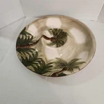 Tabletops Lifestyles "kona" Palm Tree Chip & Dip Bowl 15" -. Fixed Price $45.99.