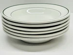 Vintage Green Stripe Restaurant Ware 9 Soup Salad Bowl Set Of 6 Iroquois China. Fixed Price $25.00.