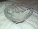 Lalique France Crystal Bowl Compiegne Oblong Oak Leaf Design Older Signature. Fixed Price $289.99.