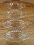 Banana Split Dishes Ice Cream Bowls Heavy Glass Clear Set Of 4 Libbey Fountain. Fixed Price $18.00.