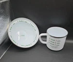 Child's Cup And Bowl Set. Enamel Ware Think Can" Little Engine That Could. Fixed Price $16.14.