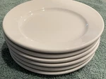 Set Of 6 World Porcelana White Dessert Plates CERP3-801. Fixed Price $28.00.